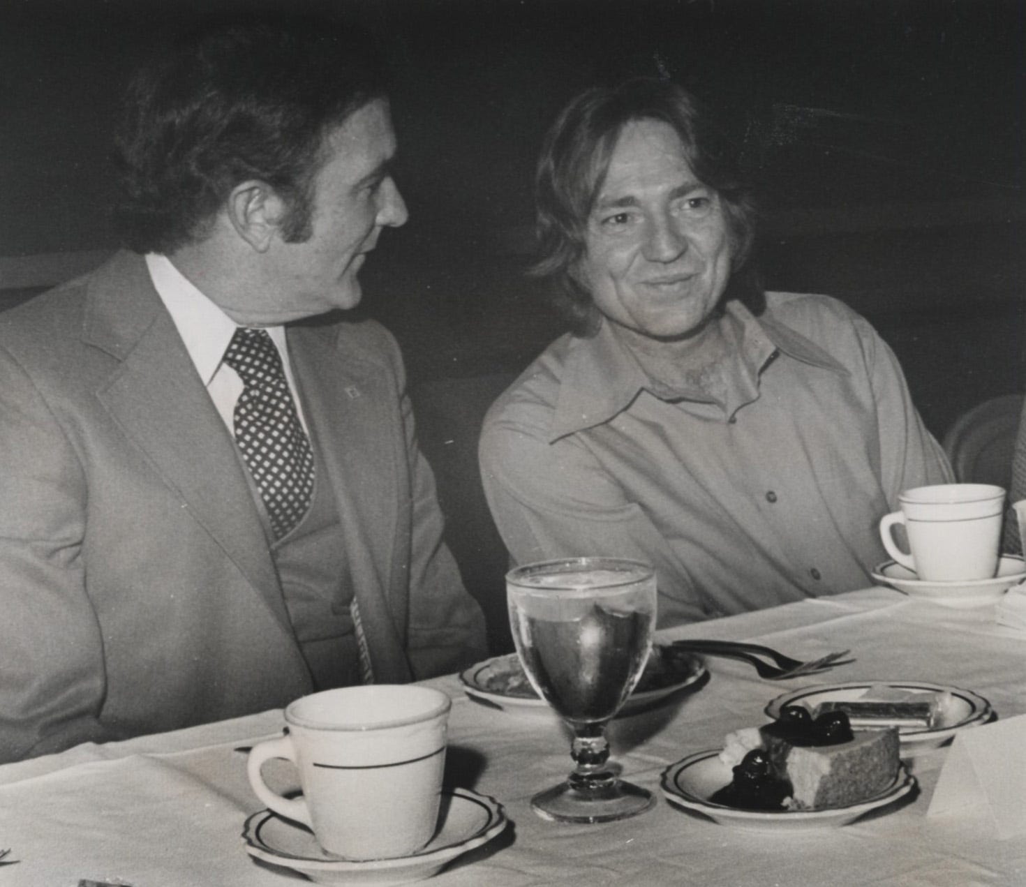 Austin Mayor Roy Butler and Willie Nelson in 1974.