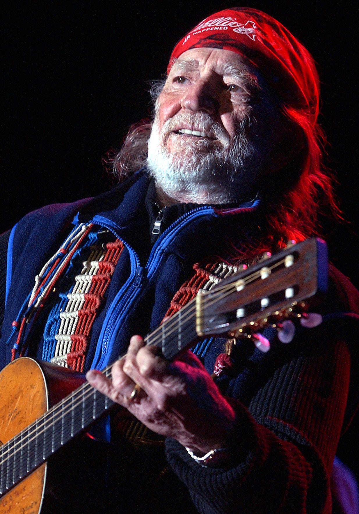 Willie Nelson performs at The Backyard on March 28, 2003.