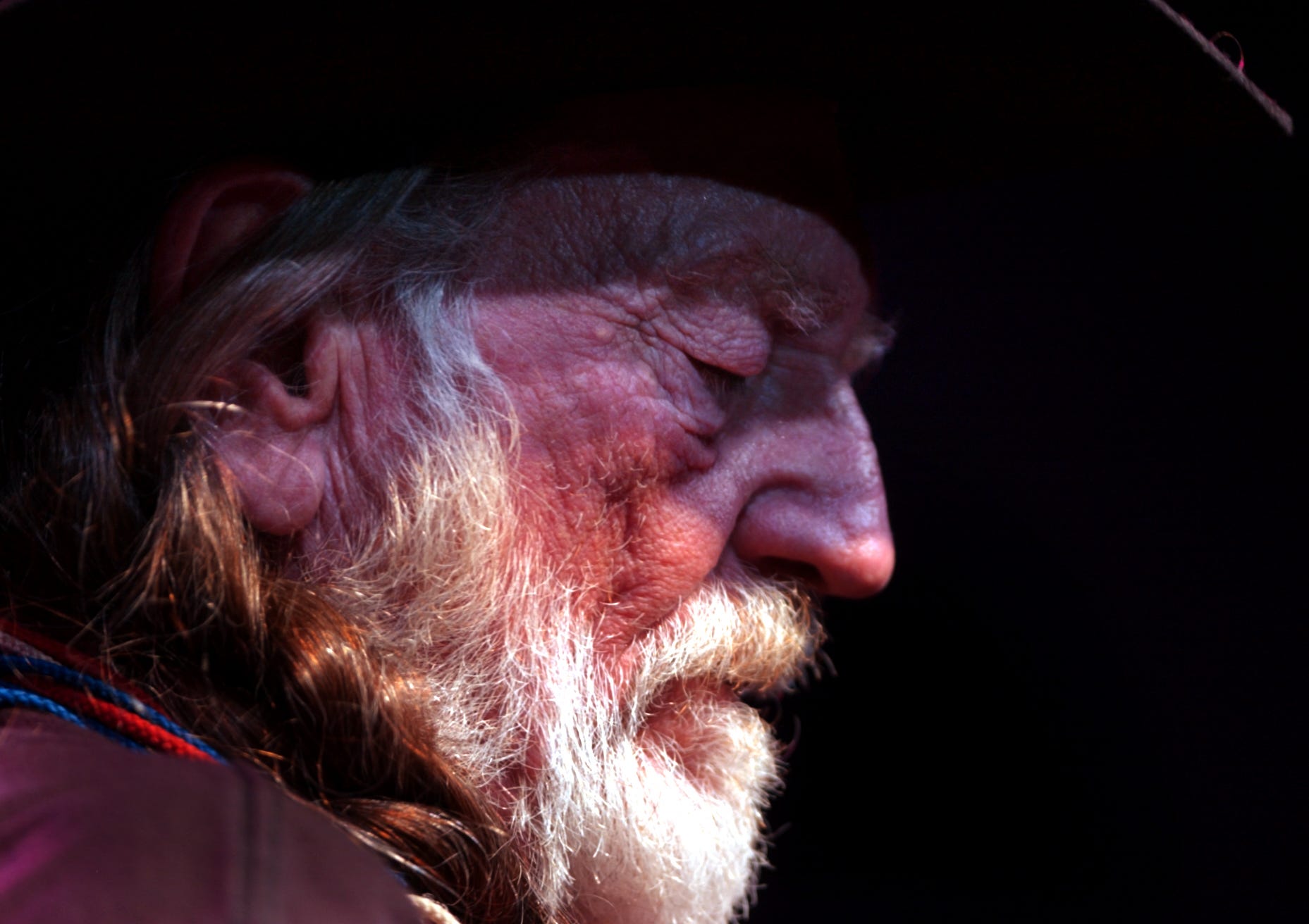 Willie Nelson performs at Willie Nelson's Tsunami Relief Concert at the Austin Music Hall on Sunday January 9, 2005.