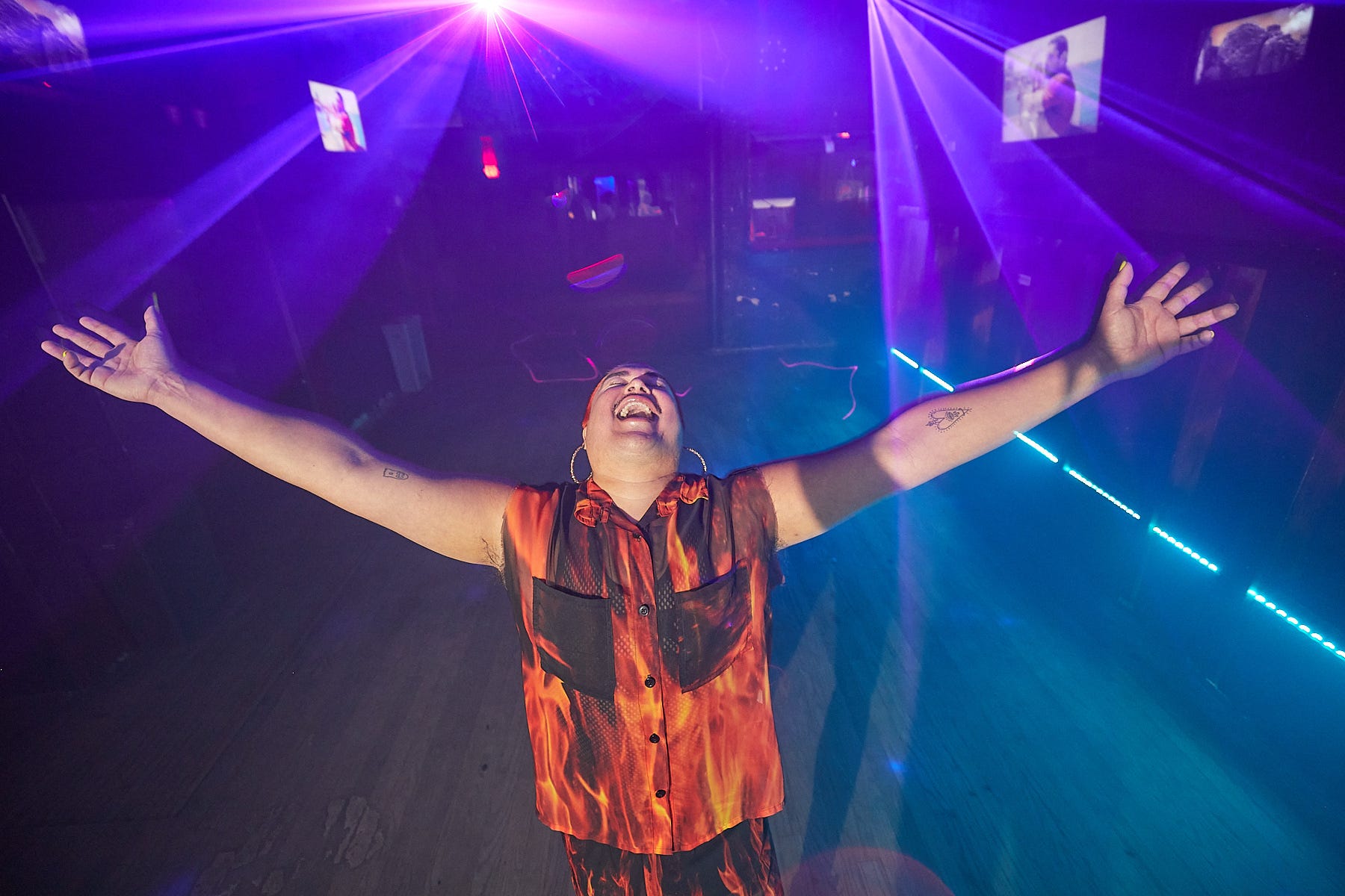 Glitoris, aka Jon-Erik Garcia, is a fixture on the Austin nightlife scene who created Barbarella's famous Tuezgayz dance night. He's seen here on the dance floor inside of the club on June 8.